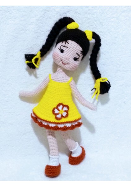 Sarı Çitlembik Bebek Amigurumi Organik Oyuncak