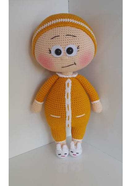 Oyuncak Park Sarı Uykucu Bonnie Amigurumi Organik Oyuncak