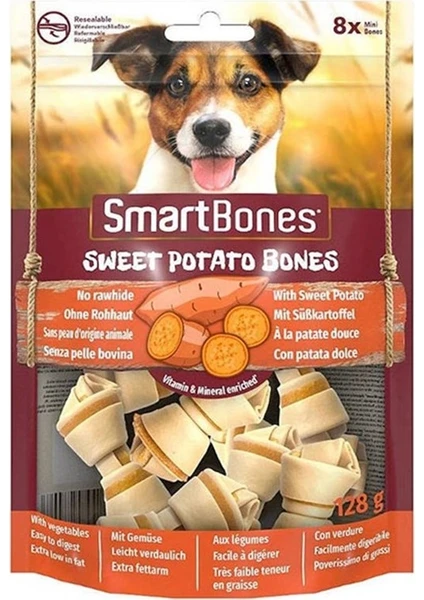 Smart Bones Smartbones Tavuklu Tatlı Patatesli Mini Düğüm Kemik 8'li 128GR