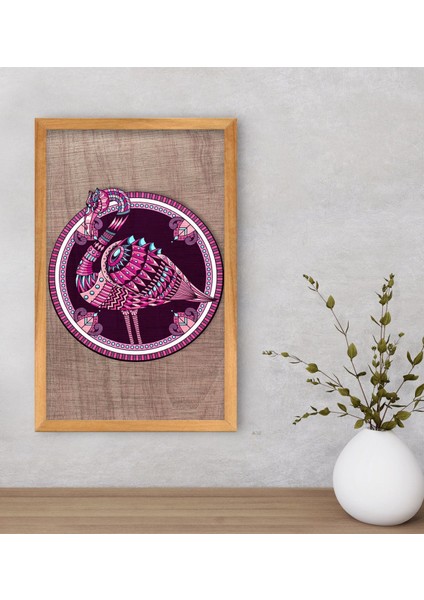 Gift Flamingo Dekoratif Retro Ahşap Tablo-1