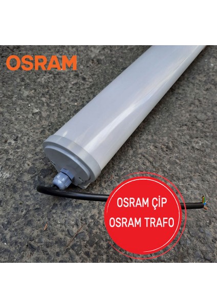 Osram Ledli Sıva Üstü Etanj Tavan Armatürü 120CM 60W Yüksek Lümen