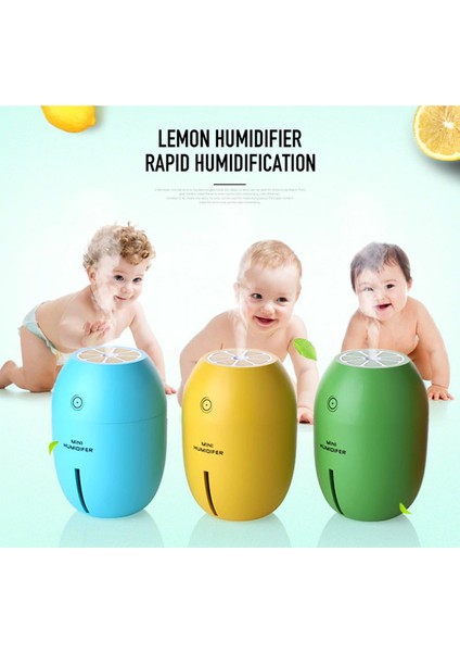 180 ml Limon Şeklinde Mini Oda Hava Nemlendirici Buhar Makinesi