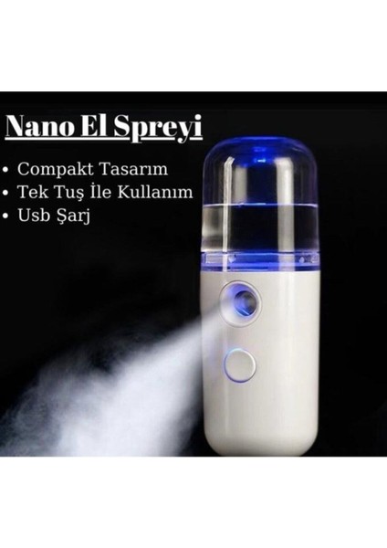 Şarjlı Mini Yüz Nemlendirici Dezenfektan Cihazı Mist Sprayer