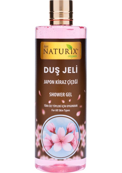 Organik Japon Kirazı Duş Jeli 400 ml + Keçi Sütü Duş Jeli 400 ml Tüm Ciltlere Aile Duş Jeli Seti