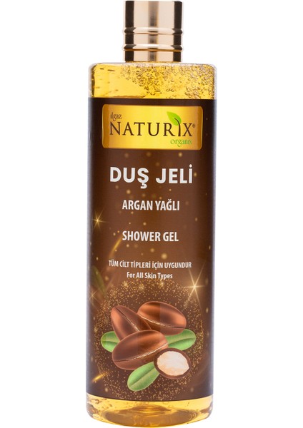 Cilt Pürüzsüzleştirici Natural Argan Yağ Duş Jeli Eko Paket 400 ml 3'lü Banyo Jeli