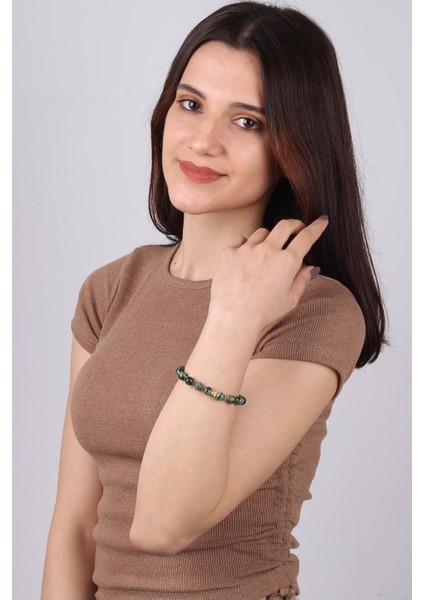 Doğal Ruby Zoisit Taşlı Kadın Bileklik - 300182 modelleri