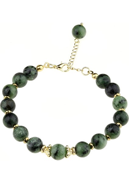 Doğal Ruby Zoisit Taşlı Kadın Bileklik - 300182 indirimleri