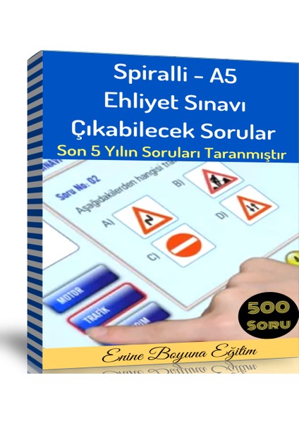 Ehliyet Sınavı Çıkabilecek Soruları (Spiralli -A5)