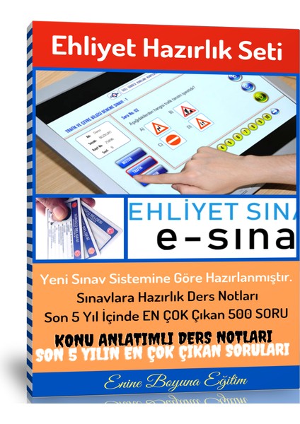 Ehliyet Hazırlık Seti (Ehliyet Kitabı ve 500 Soruluk Deneme)