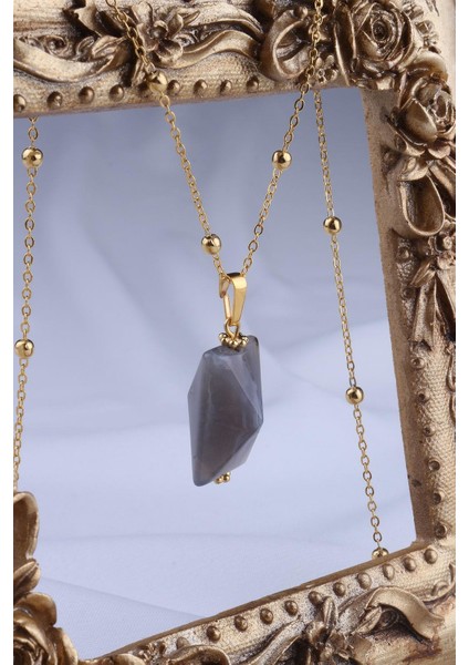 Akik Taşı Kadın Kolye - 200180