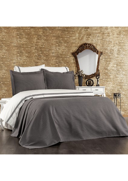 3 Parça Pamuk Begonya Pike Yatak Örtüsü ve Yastık Kılıfı Seti fiyatları