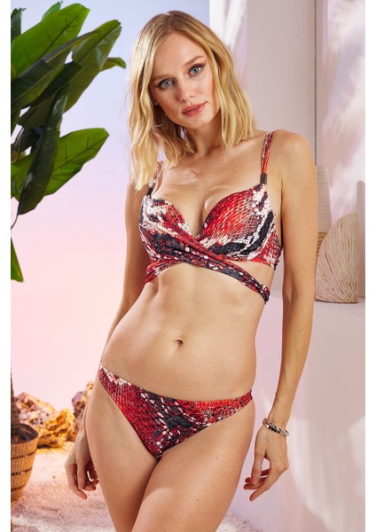 Dolgulu Belden Bağlamalı Bikini 211263