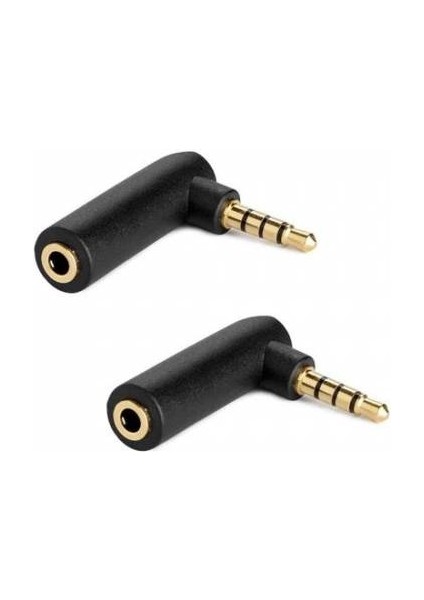 Stereo L Aparat 4 Boğumlu 3.5 mm Stereo 90 Derece Sağ Açılı Çevirici Jak Dişi Erkek L fırsatları