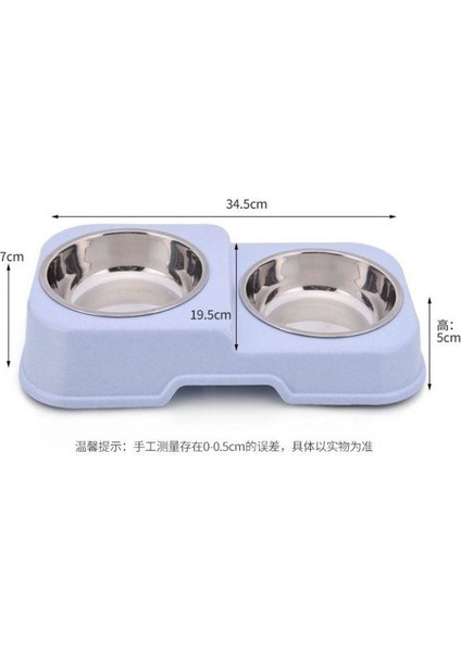 Kedi Köpek Için Ikili Oval Melamin Çelik Mama Kabı 35 cm fiyatları
