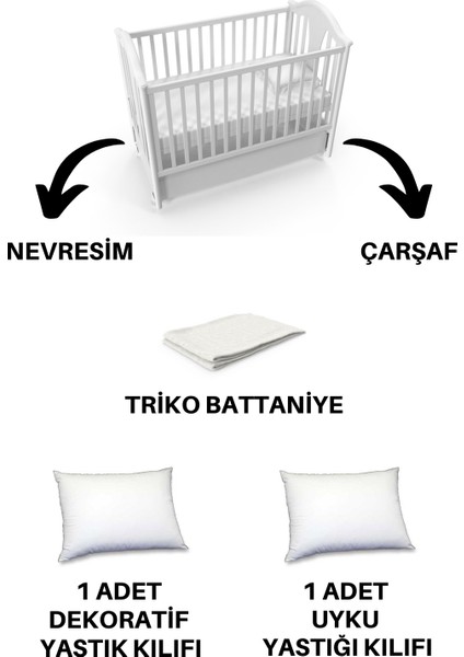 5 Parça Triko Battaniyeli Pamuk Meva Bebek Nevresim Takımı fiyatları
