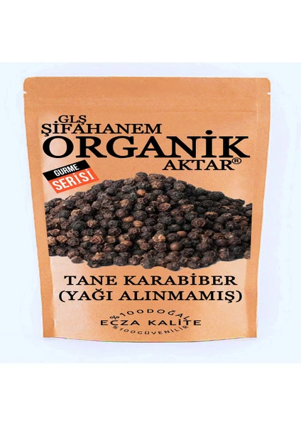 GLŞ Şifahanem Organik Aktar Tane Karabiber 100 gr Yağı Alınmamış