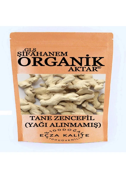 GLŞ Şifahanem Organik Aktar Tane Zencefil Kök 100 gr Yağı Alınmamış