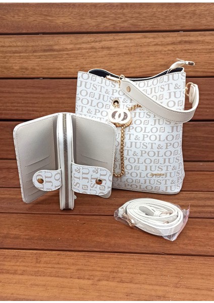 Kadın Monogram Baskılı Çanta Cüzdan Kombini fiyatları