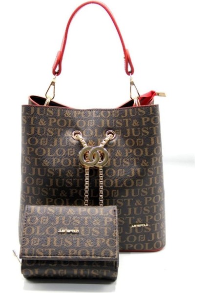 Kadın Monogram Baskılı Çanta Cüzdan Kombini fiyatları