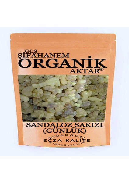 GLŞ Şifahanem Organik Aktar Sandaloz Sakızı 100 gr Sandaroz Sandroz Sakızı