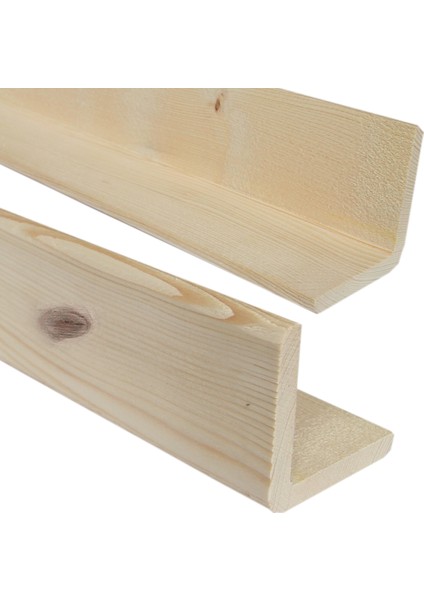 Ahşap L Profil 8,0 x 8,0 cm Ladin Rendeli