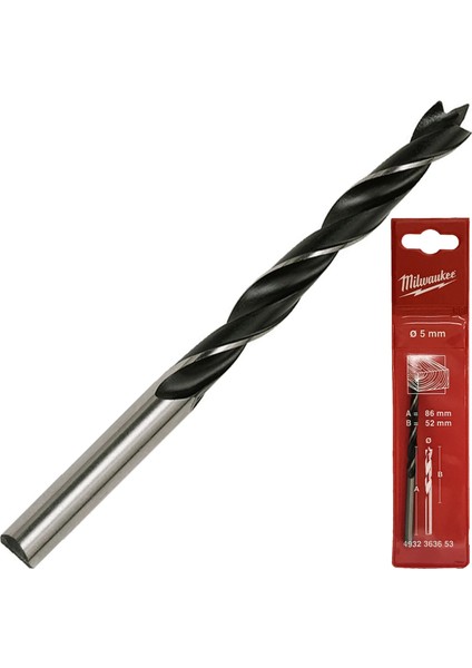 Mılwaukee 4932363653 Ahşap Matkap Ucu Klasik Seri 5MMX86MM