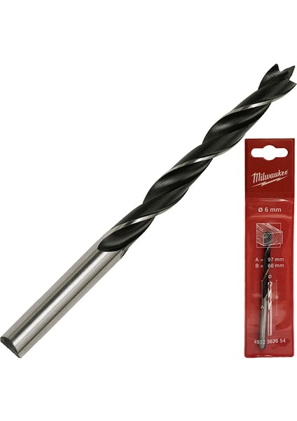 Mılwaukee 4932363654 Ahşap Matkap Ucu Klasik Seri 6MMX97MM