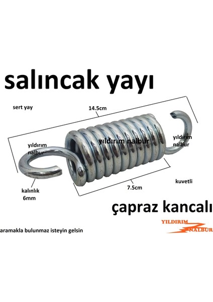 2 Adet Salıncak Yayı Çapraz Kancalı Hoppala Yayı Çelik Yay Büyük Boy Salıncak Için fiyatları