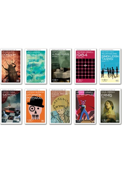 Otomatik Portakal Satranç Küçük Prens 1984 Dönüşüm Beyaz Diş Set 10 Kitap Set Iş Bankası Kültür Yayınları