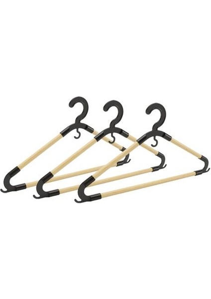 Ahşap Elbise Askısı - 6 Lı Ahşap Kıyafet Elbise Askısı