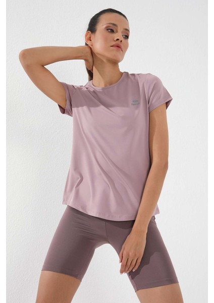 Gül Kurusu Basic Kısa Kol Standart Kalıp O Yaka Kadın T-Shirt - 97144 modelleri