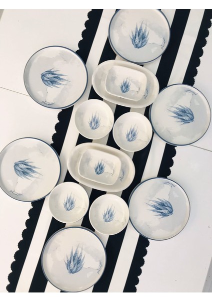 6 Kişilik 14 Parça Blue Magic Kaktüs Kahvaltı Takımı fiyatları