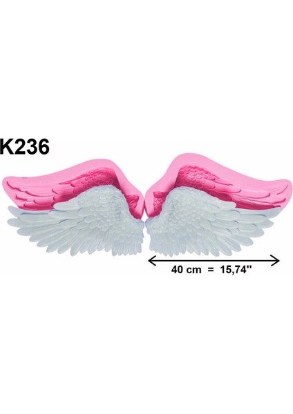 Dev Çift Kanat 36x40cm 2 Adet Silikon Kalıp K-236