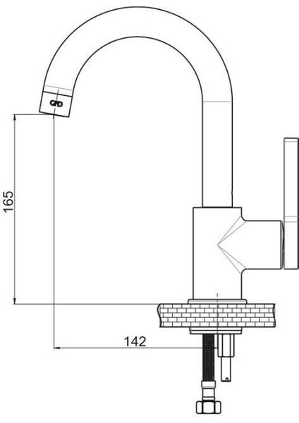 Gildo MTL165-K-R Tek Gövde Lavabo Bataryası Krom - Rose Gold fiyatları