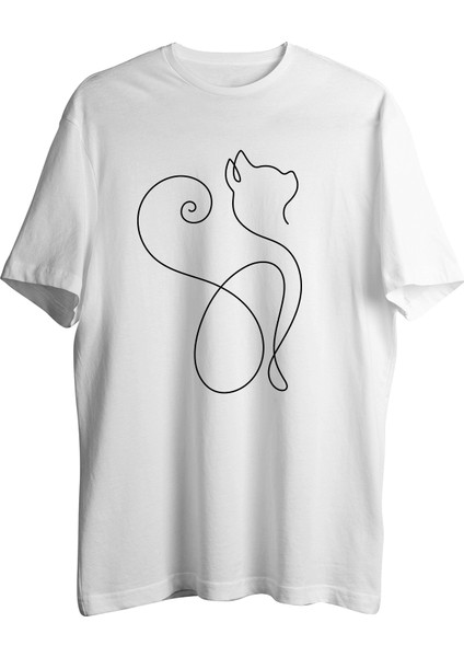 Line Cat Tişört