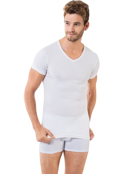 Underwear 5'li Erkek Ribana V Yaka Fanila
