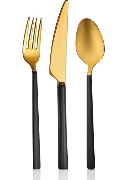 Black Mix Touch Mat 84 Parça Çatal Kaşık Bıçak Takımı 18/10 Paslanmaz Çelik fiyatları