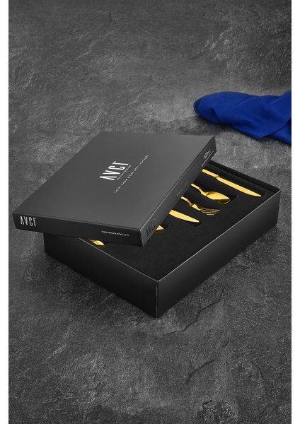 Klas Titanyum Mat Gold 84 Parça Çatal Kaşık Bıçak Takımı 18/10 Paslanmaz Çelik modelleri