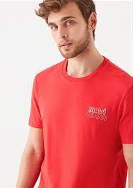 Logolu Normal Kesim Pamuk T-Shirt 066841-33099