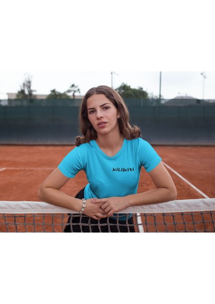 Unisex Çocuk Spor Bisiklet Yaka T-Shirt