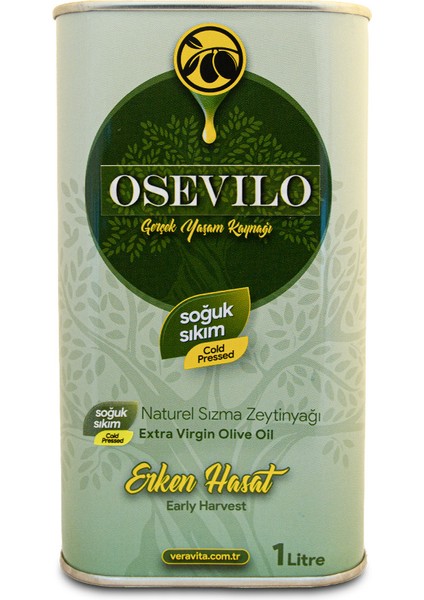 Naturel Sızma Zeytinyağı - Soğuk Sıkım - Erken Hasat - 0,8 Asit 1000 ml