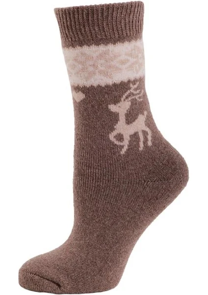 Casual Wool Socks Erkek Çorap Bej Kahverengi