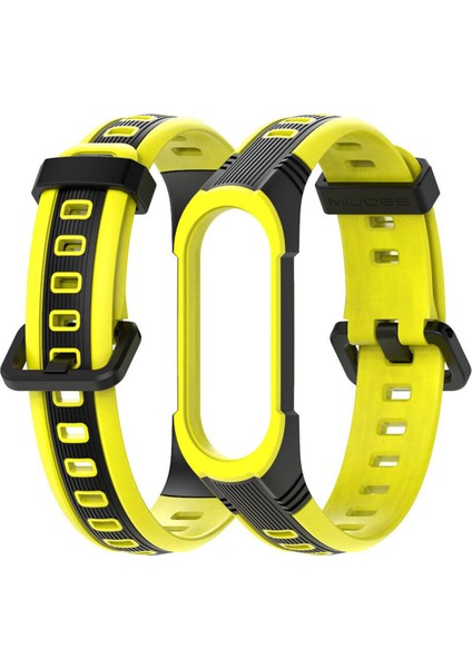 Xiaomi Mi Band 5 Kayış - Siyah - Sarı Ky1