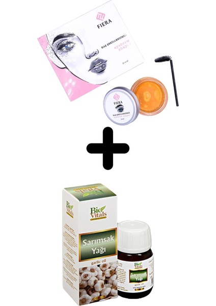 Naturel Sarımsak Yağı 20 ml +Fiera Kaş Wax Seti