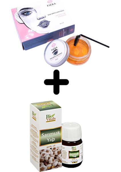 Naturel Sarımsak Yağı 20 ml +Fiera Kaş Wax Seti