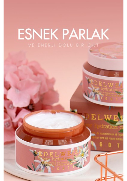 Edelweiss Çiçeği Özü Tahriş Önleyici+ Nemlendiricii ve Besleyici Krem - Flower Serisi 100 ml