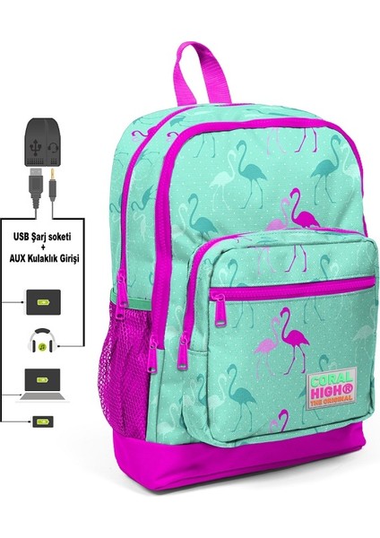 23275 Usb-Aux Soketli Sırt Çantası