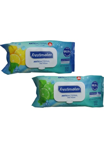 Antibakteriyel Islak Mendil 120'li x 2 Paket