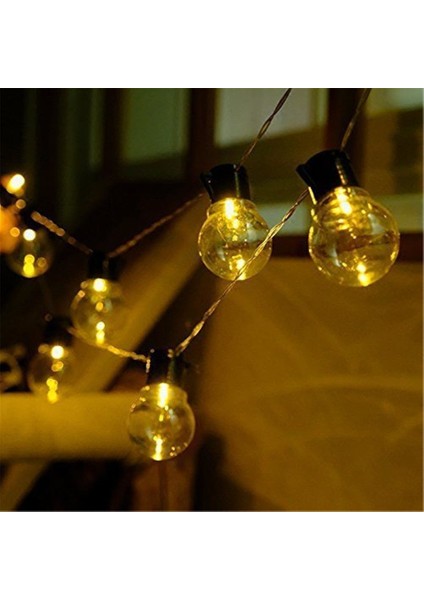 10 LED 3.5 M Güneş Enerjili Su Geçirmez 8 Mod LED Bahçe Teras Balkon Ağaç Solar Aydınlatma