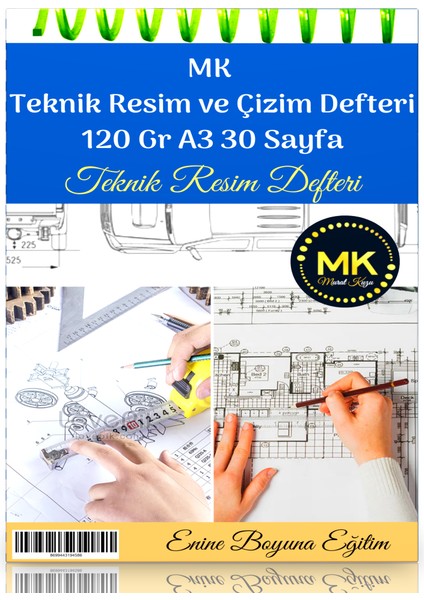 A3 Teknik Resim Defteri 30 Sayfa